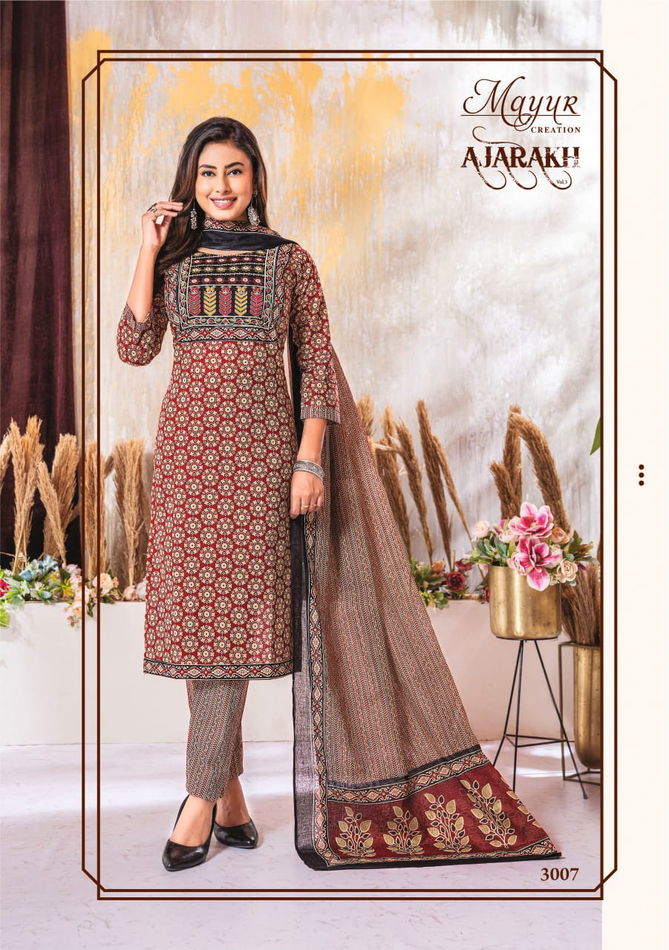 Ajarakh Vol 3 By Mayur Cotton Printed Kurti With Bottom Dupatta Wholesale Shop In Surat
